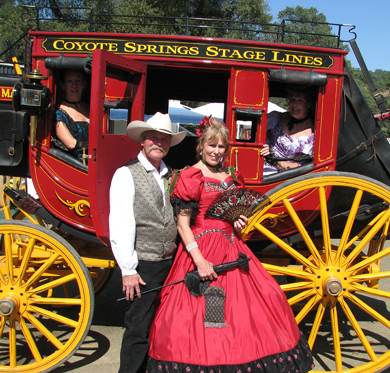 Wendy and Kevin in Victorian Reflections clothes